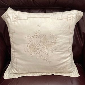 Decorative pillow…perfect for couch or guest bed.  Floral design.